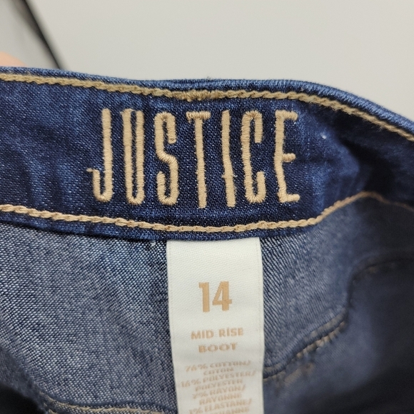 JUSTICE Girls Midrise Bootcut Jeans Size 14 - Picture 9 of 12